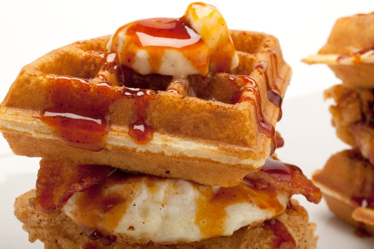 Chicken and Waffle Breakfast Sandwich thumbnail
